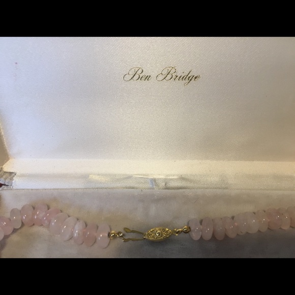Vintage Rose Quartz necklace - Picture 3 of 5